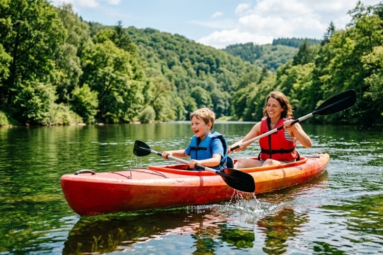 Kanovaren in de Ardennen