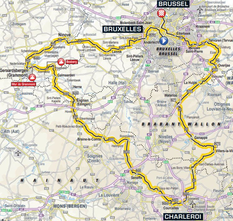 Route 1e etappe Tour de France 2019