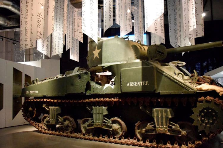 Oude Tank in het Bastogne War museum