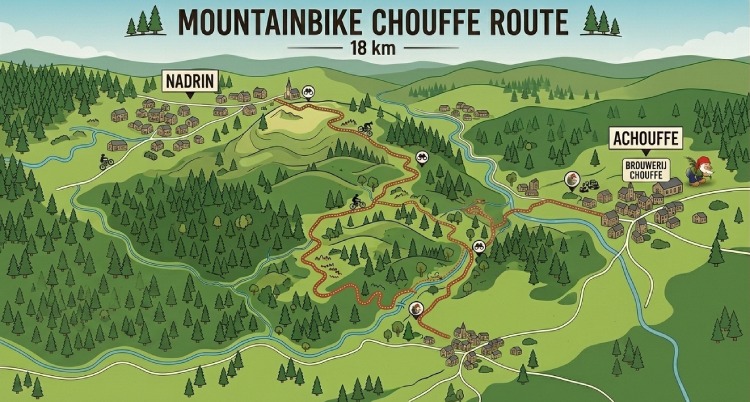 Mountainbike Chouffe route 18 km