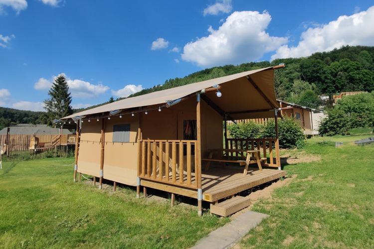 Safaritent camping Olympia in de Ardennen