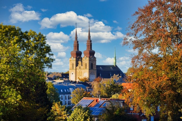 Kerk in Eupen in de Ardennen