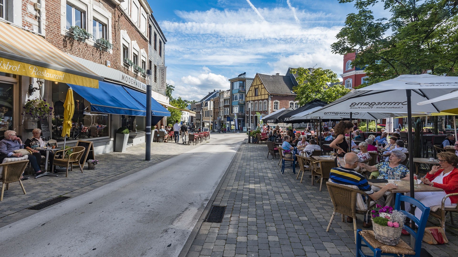 Historische centrum van Eupen in de Ardennen