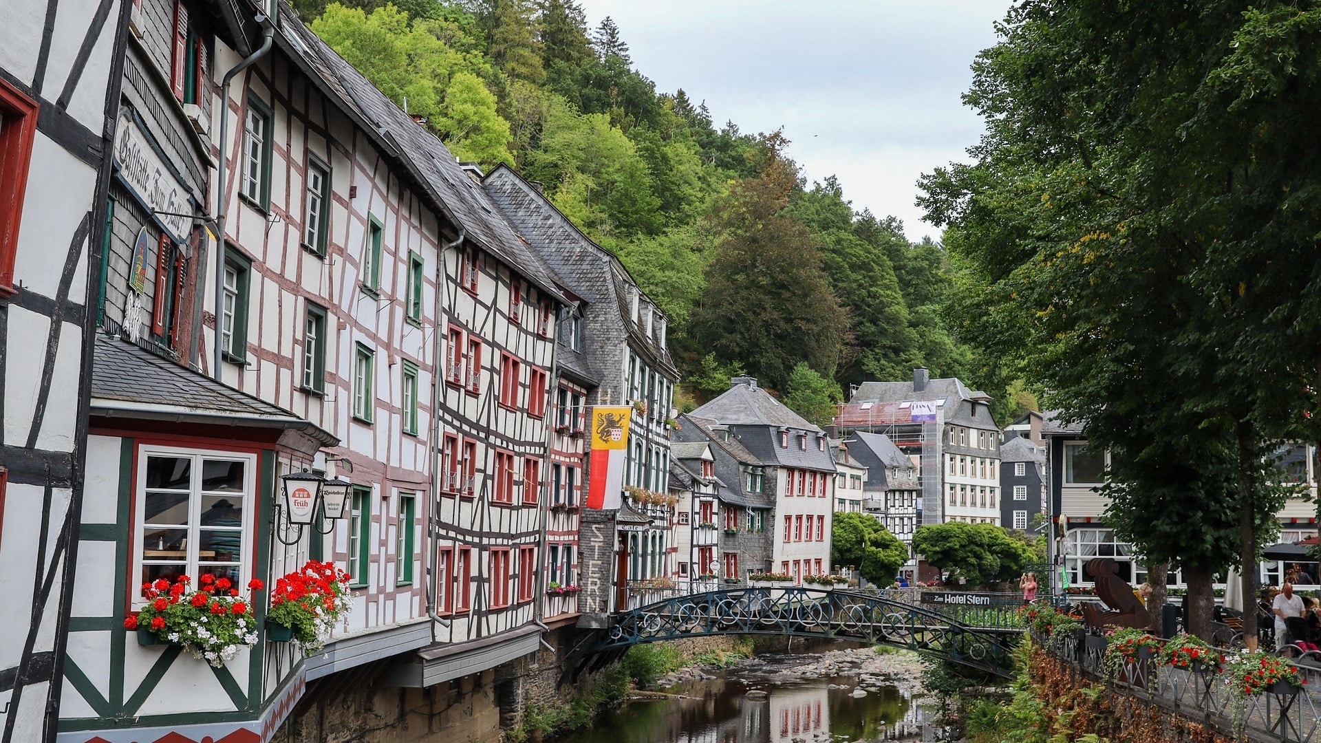 Monschau stad in Duitsland Parel van de Eifel