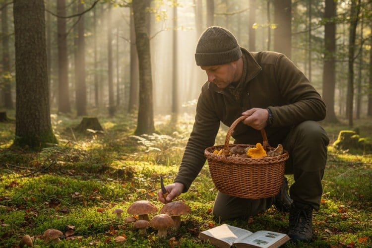 Paddenstoelen plukken in de Ardennen