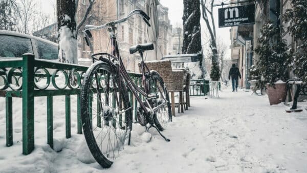 Warm en veilig op de winterfiets als man